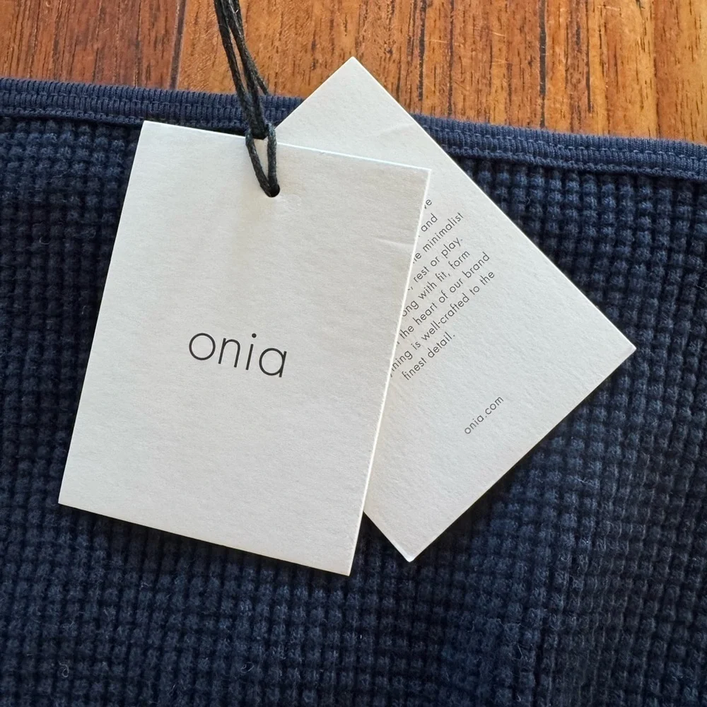 Onia Waffle Knit Bralette Deep Navy / Medium / $75 retail